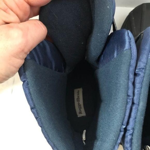 Rugged Bear blue snow winter boots lined hook n loop nonslip kids size 4 - Picture 5 of 8